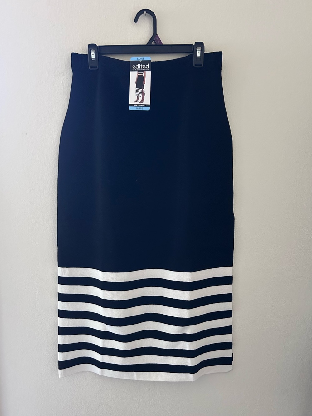Edited by Remi Bader Black & White Nautical Striped Midi Skirt Old Money Resort